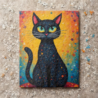 Whimsical Cat Jigsaw Puzzle