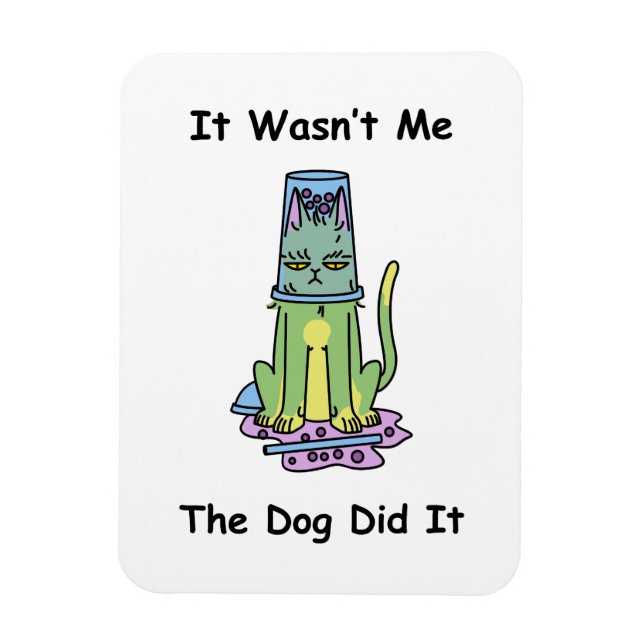 Whimsical Cat  Magnet (Vertical)
