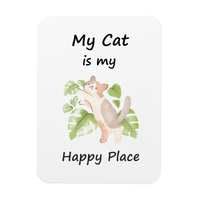 Whimsical Cat Magnet (Vertical)
