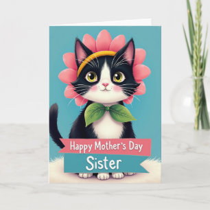 Whimsical Cat Mothers Day Card