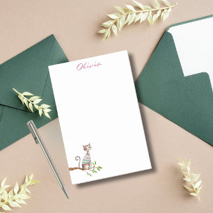 Whimsical Cat Mum Cat Lover Cute Watercolor Custom Post-it Notes