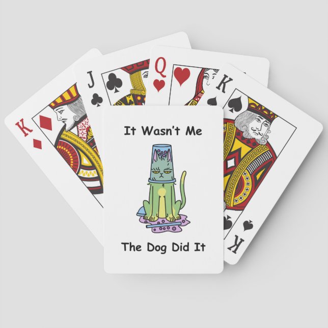 Whimsical Cat  Playing Cards (Back)