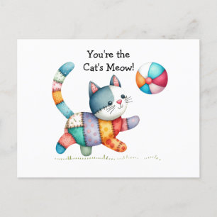 Whimsical Cat Postcard