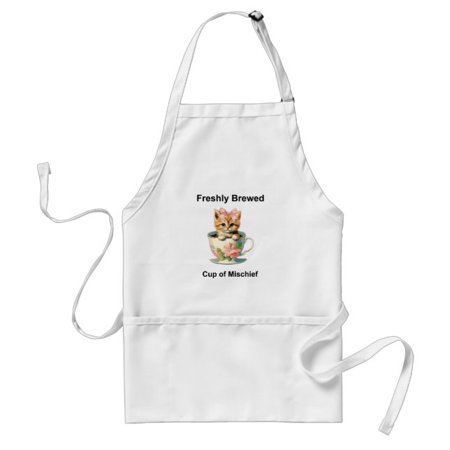Whimsical Cat Standard Apron (Front)
