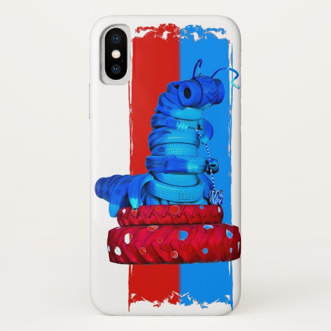 Whimsical Caterpillar iPhone Case (Back)