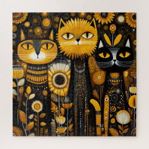 Whimsical Cats Jigsaw Puzzle
