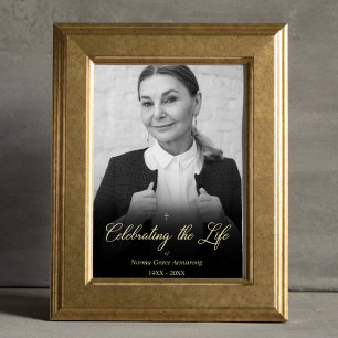 Whimsical Celebrating the Life Photo Funeral Poster