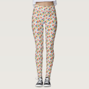 Whimsical Celebration Colourful Balloon Design Leggings
