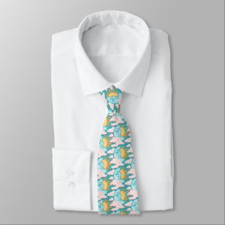 Whimsical Celestial Moon Sun Tie