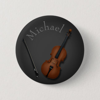 Whimsical Cello & Bow Custom Classical Musician's 6 Cm Round Badge