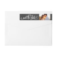 Whimsical Chalk Photo Save the Date Address