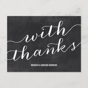 Whimsical Chalkboard Thank You Postcard