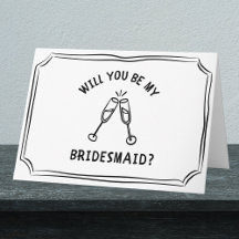 Whimsical Champagne Toast Bridesmaid Proposal 