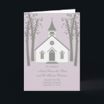 Whimsical Chapel Wedding Program Card<br><div class="desc">This Whimsical Chapel collection will sure get your guests excited to witness your vow exchange. More colours and matching products available at berryberrysweet.com. Please contact us for custom colours.</div>