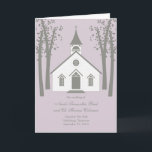 Whimsical Chapel Wedding Program Card<br><div class="desc">This Whimsical Chapel collection will sure get your guests excited to witness your vow exchange. More colours and matching products available at berryberrysweet.com. Please contact us for custom colours.</div>
