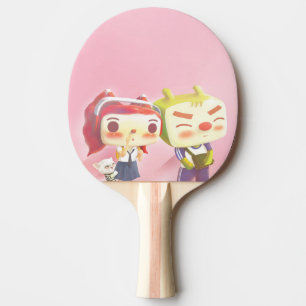 Whimsical Characters with Cat Ping Pong Paddle