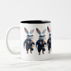 "Whimsical Charm: Bunny Printed Mug for a Delightf