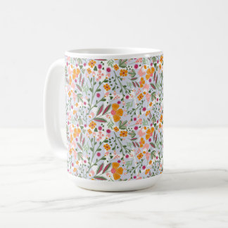 Whimsical Cheery and Colourful Flowers  Coffee Mug