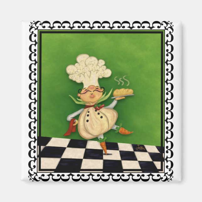 Whimsical Chef Magnet (Front)