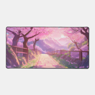 Whimsical Cherry Blossom Gaming Mousepad Desk Mat