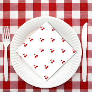 Whimsical Cherry on Top Cherry Theme Napkin