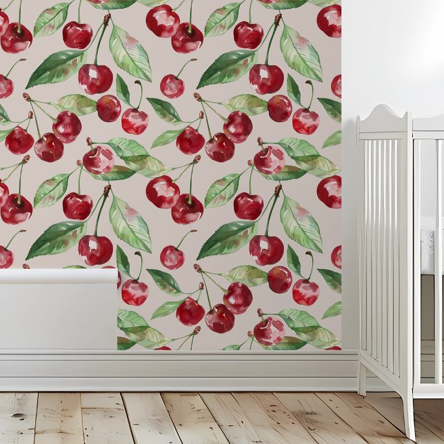 Whimsical Cherry Red Pattern Wallpaper (Creator Uploaded)