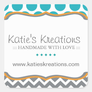Whimsical Chevron and Dots Stickers