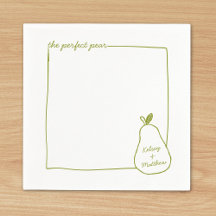 Whimsical & Chic Personalised Funny Pear Wedding