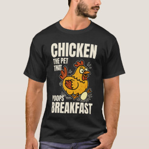 Whimsical Chicken Laying Egg Funny Farm T-Shirt