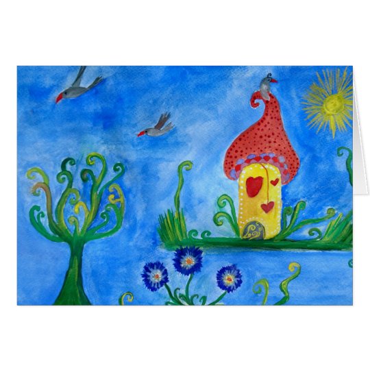 Whimsical Child Illustration Greeting Card