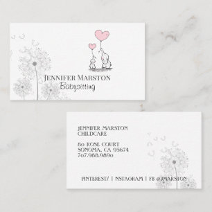 Whimsical Childcare Business Card