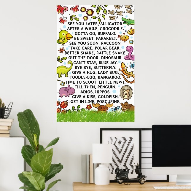 Whimsical Children's Phrases Design Poster (Home Office)
