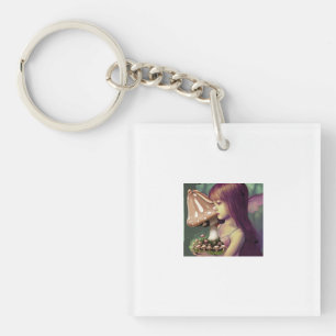 whimsical childs fairytale mushroom key ring