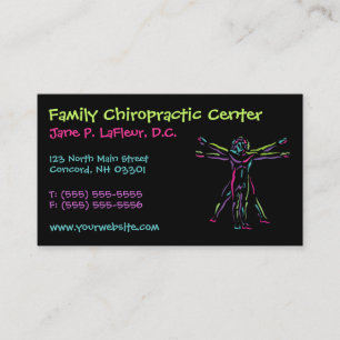 Whimsical Chiropractic Business Cards