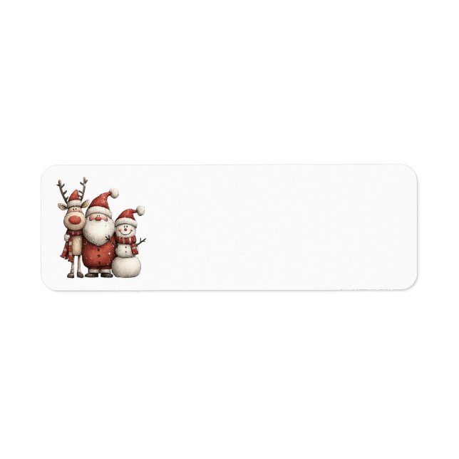 Whimsical Christmas Address Labels (Front)