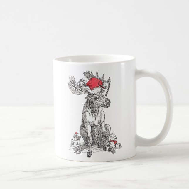 Whimsical Christmas Alaska Wildlife Coffee Mug (Right)