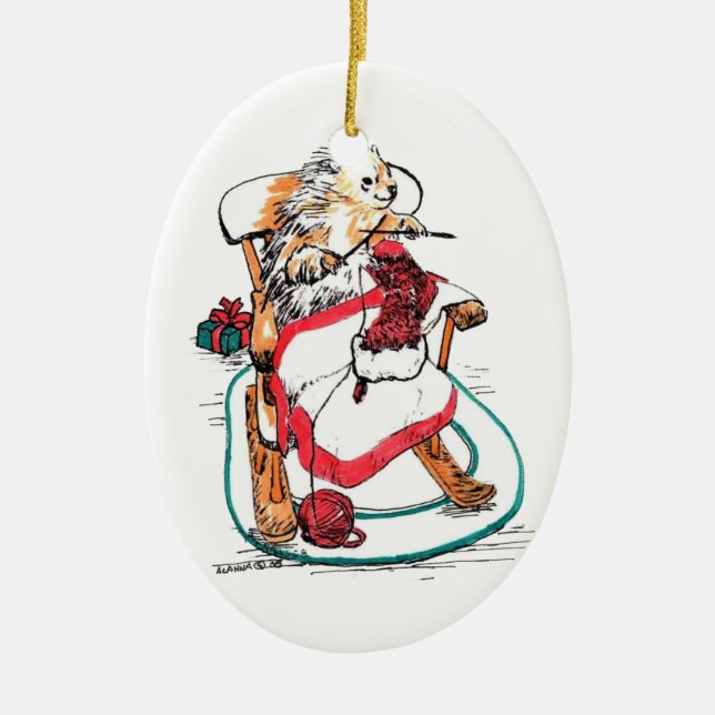Whimsical Christmas Alaska Wildlife Ornament (Front)