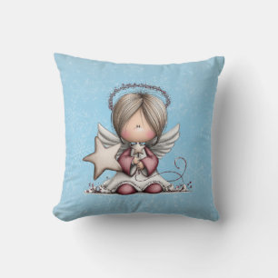Whimsical Christmas Angel Cushion
