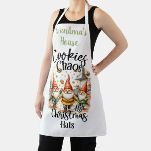 Whimsical Christmas Baking Gnomes Apron