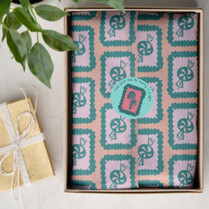 Whimsical Christmas Candy Cute Bright Holiday Tissue Paper