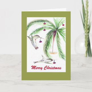WHIMSICAL Christmas card. Holiday Card