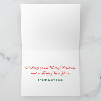 Whimsical Christmas Card Red Black