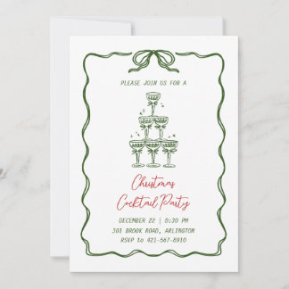 Whimsical Christmas Cocktail Party Invitations