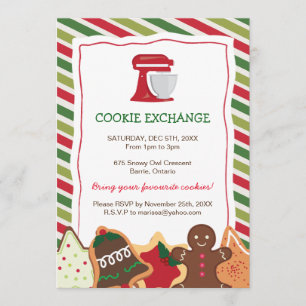 Whimsical Christmas Cookie Exchange invitation