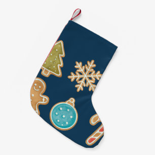 Whimsical Christmas Cookie Icons Small Christmas Stocking