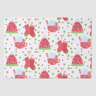 Whimsical Christmas Cosy Festive Pattern Holidays Tissue Paper