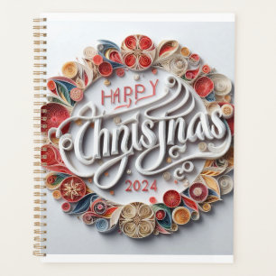 "Whimsical Christmas Day 2024: Paper Art Lettering Planner