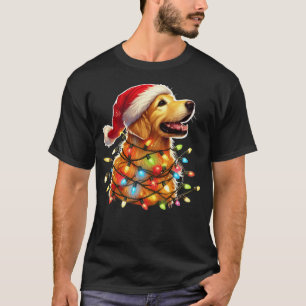 Whimsical Christmas Dog Festive Golden Retriever D T-Shirt