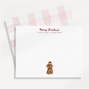 Whimsical Christmas Dog Note Card
