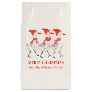 Whimsical Christmas Ducks Custom Christmas Small Gift Bag